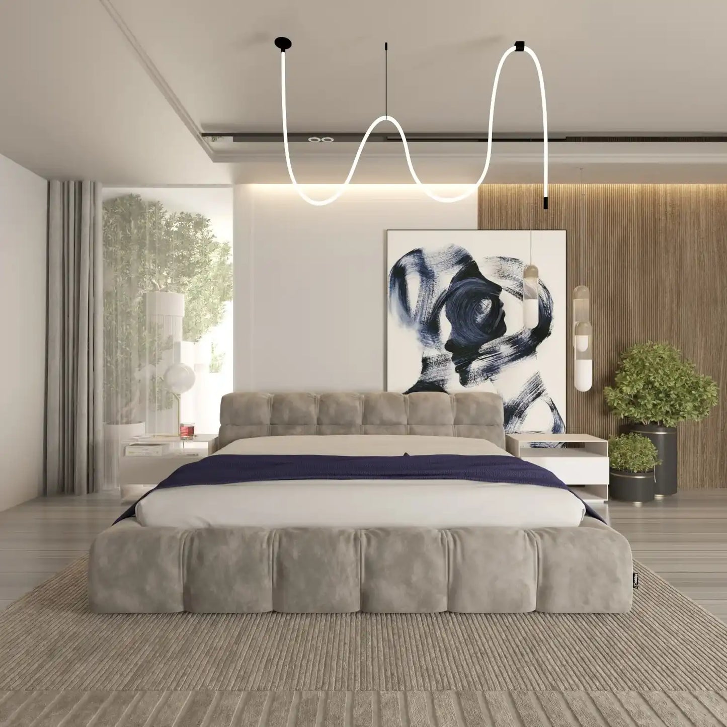 سرير خشب طبيعي - Baytuk