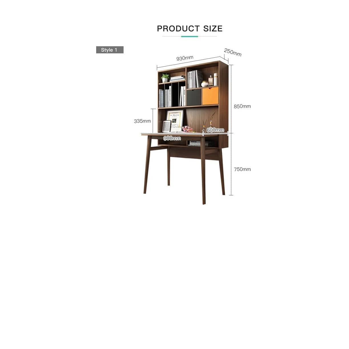مكتب بأرفف تخزين - CLASSY