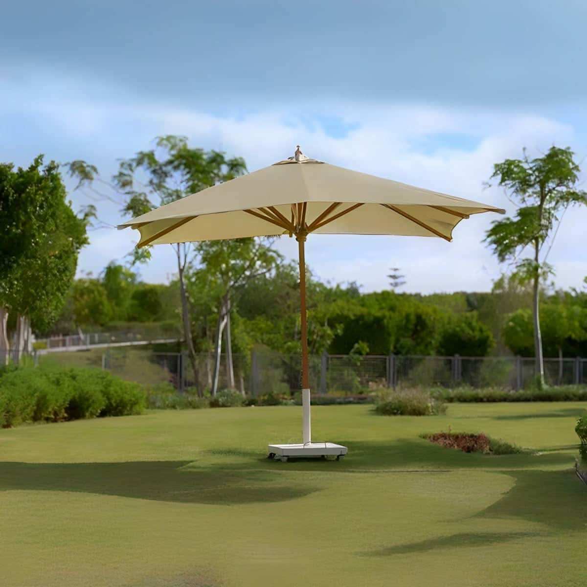 شمسية خارجية خشب زان أحمر - Baytuk