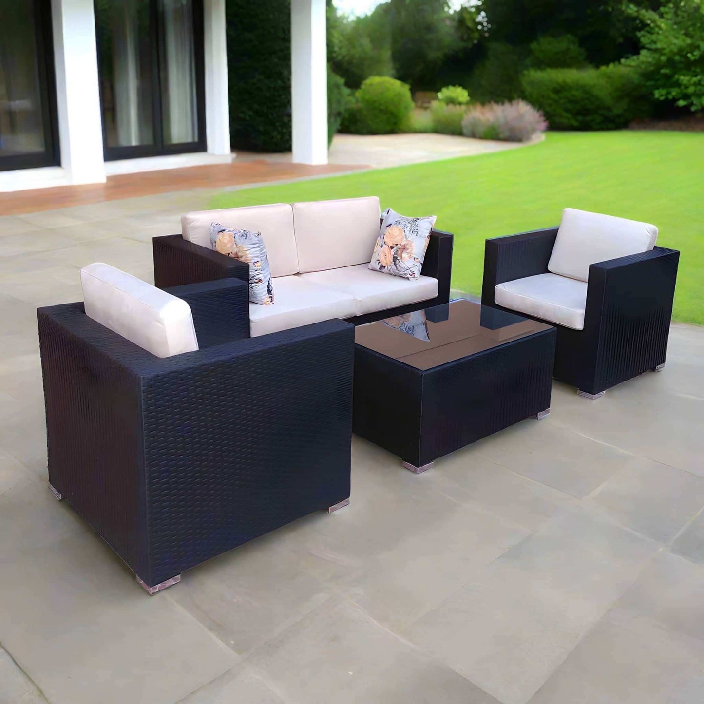 طقم خارجي معدن و راتان - Baytuk