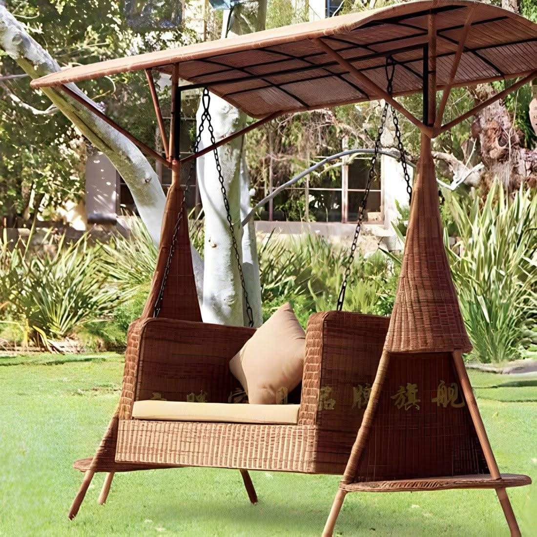 أرجوحة حديد وراتان - Baytuk