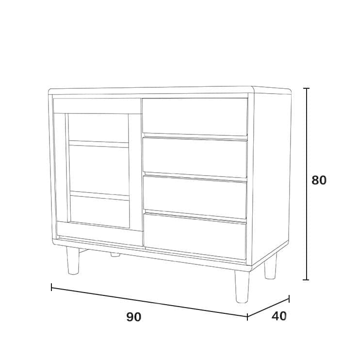 بوفيه بتصميم مينامليست - LUNA