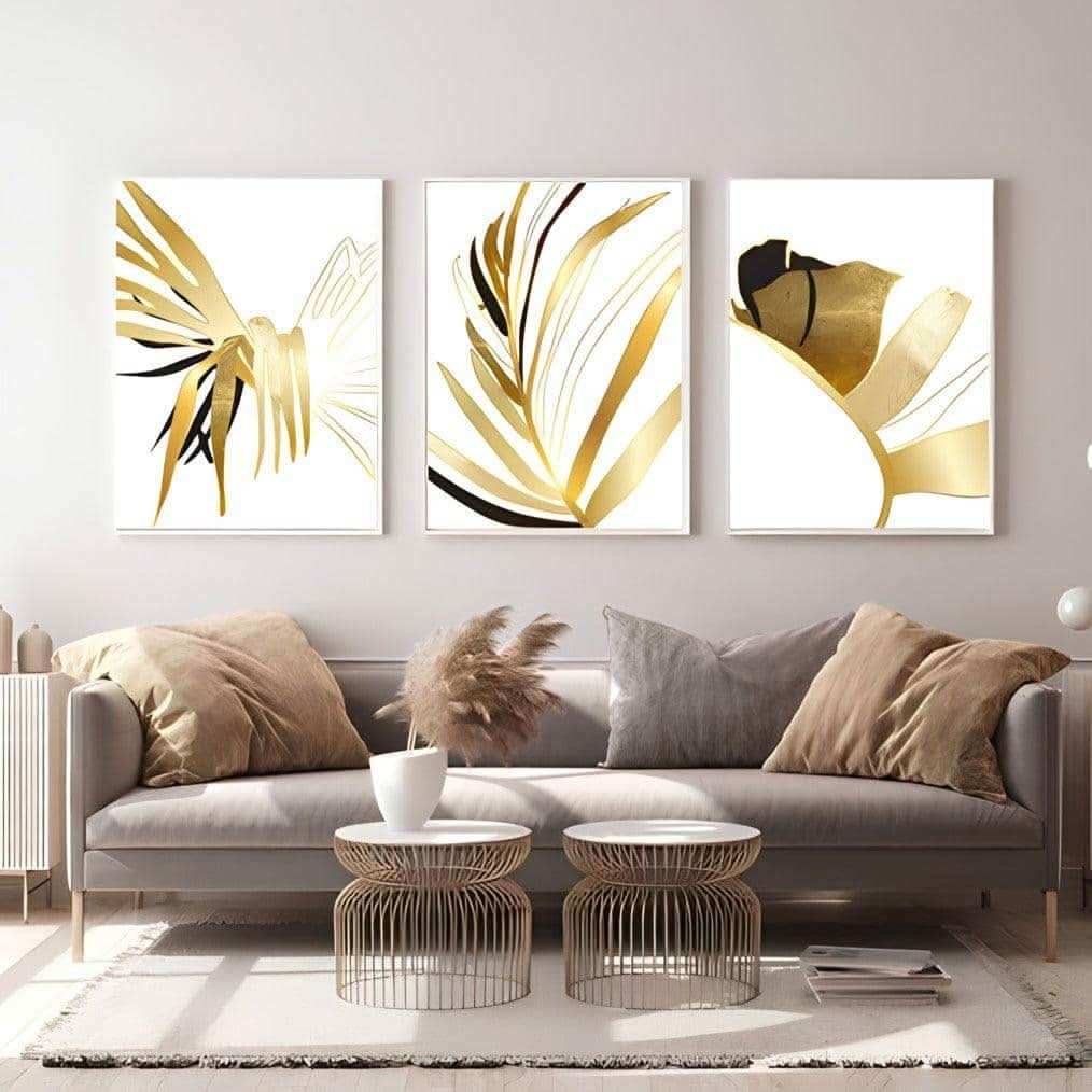 طقم لوحات3 قطع بإطار خشبي 120*60 سم - Baytuk