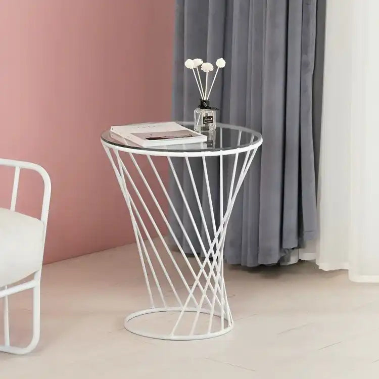 طاولة جانبية بقاعدة معدنية - Baytuk