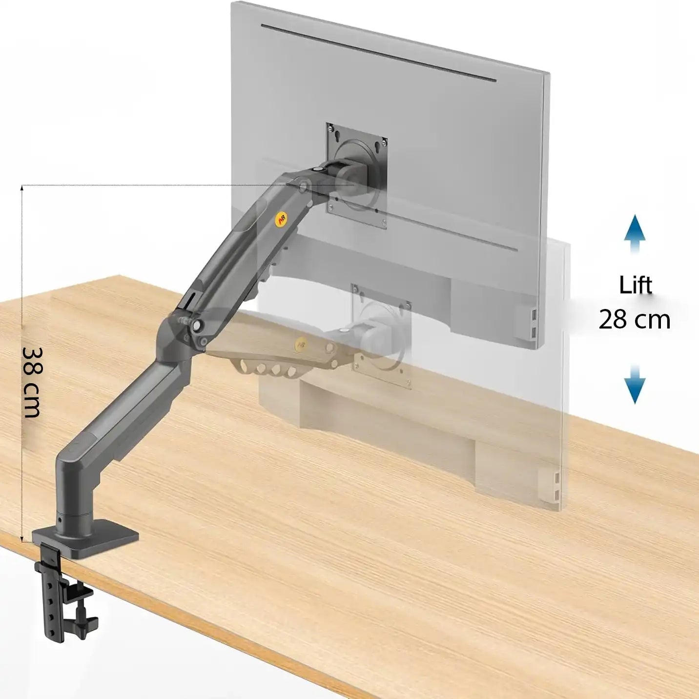 حامل شاشة مع ذراع، 28*38 سم