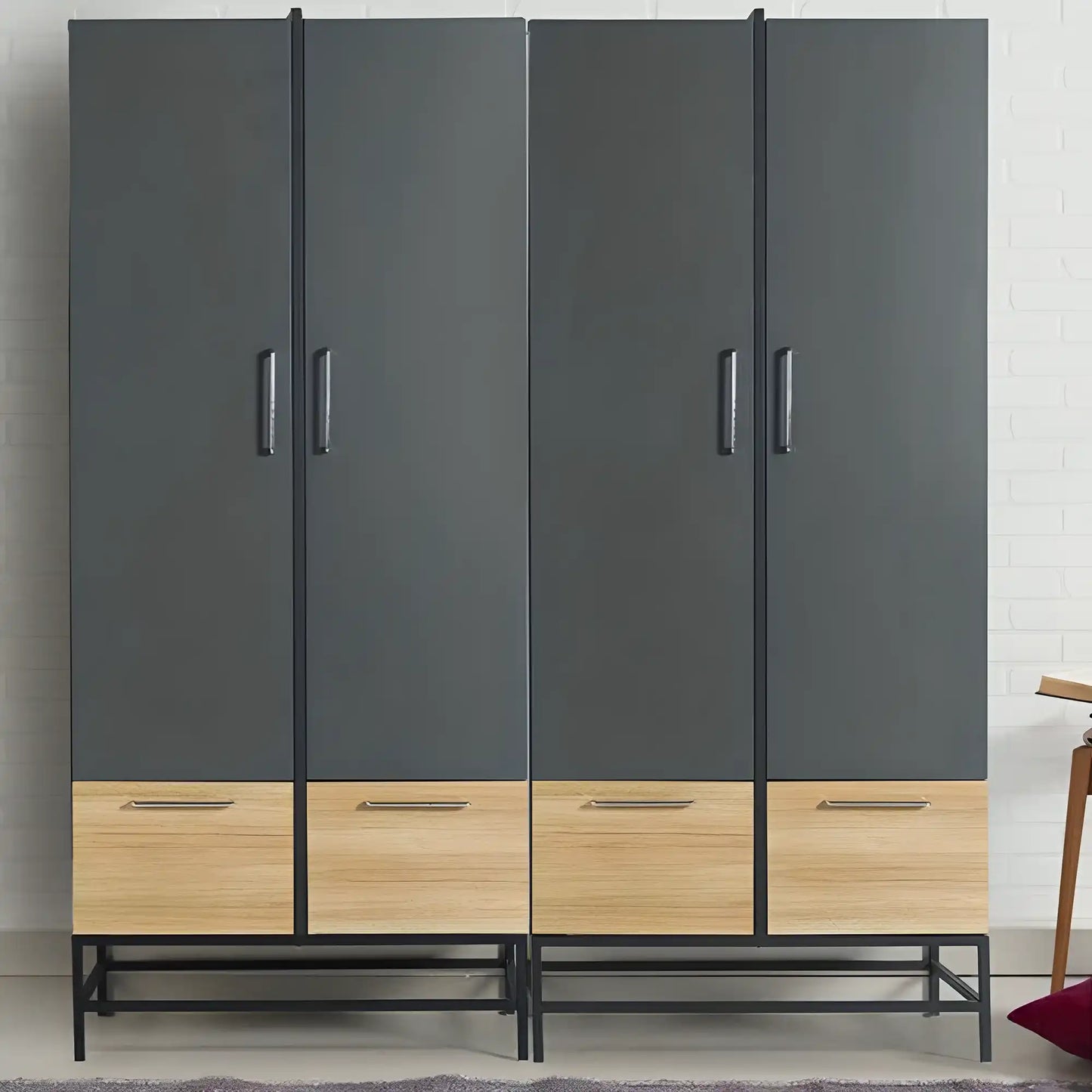 دولاب ملابس حديث بأرجل معدنية لتخزين أنيق - Baytuk