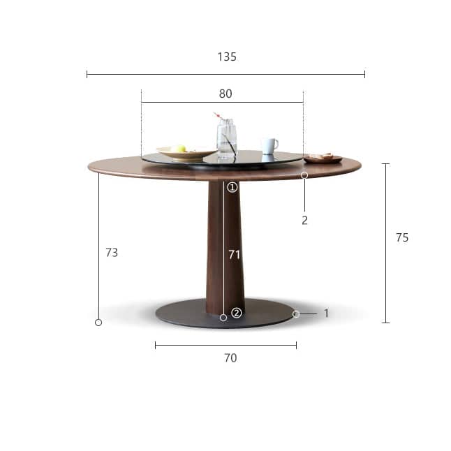 طاولة طعام مستديرة حديثة - META
