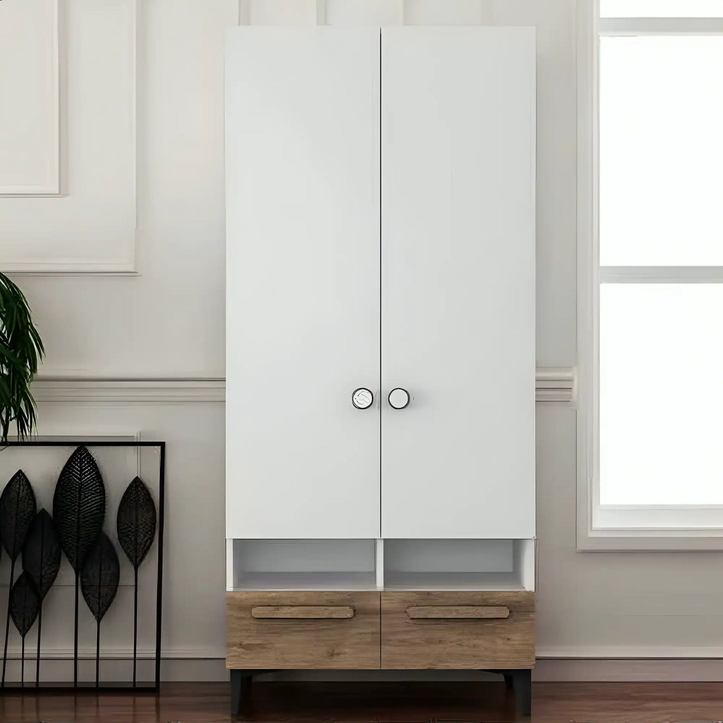 دولاب ملابس أنيق خشبي فاخر لجمال مثالي - Baytuk