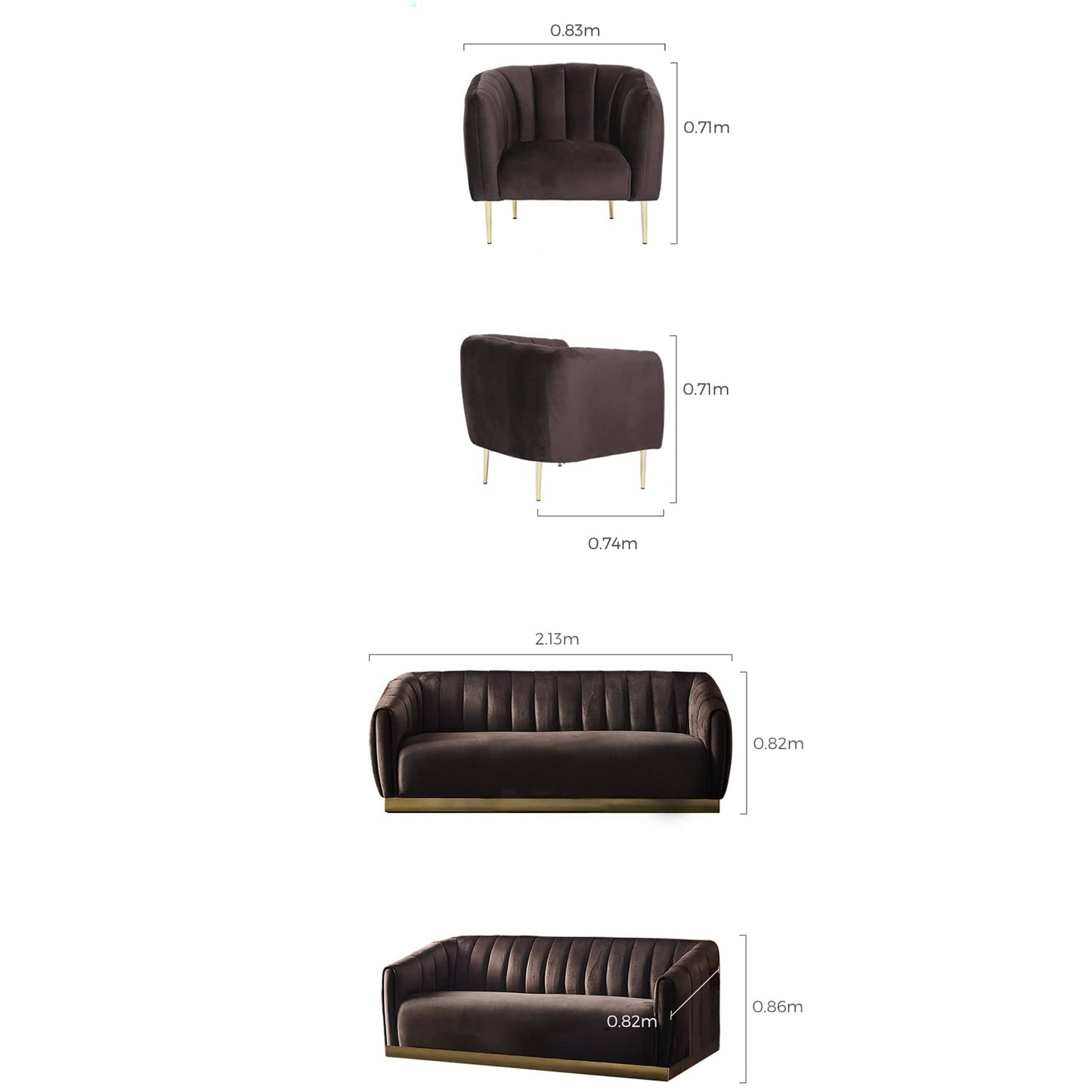 كنبة مع فوتية عصري - SELA