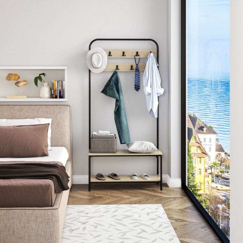 خزانة أحذية أنيقة مع علاقة متينة لتوفير المساحة - Baytuk