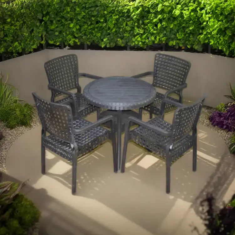 طقم حدائق ارابيسك مع طاولة مستديرة متعدد الالوان - Baytuk