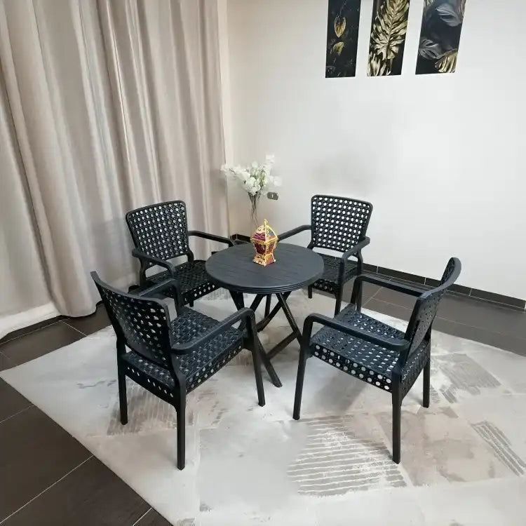 طقم حدائق ارابيسك مع طاولة قابلة للطي متعدد الالوان - Baytuk