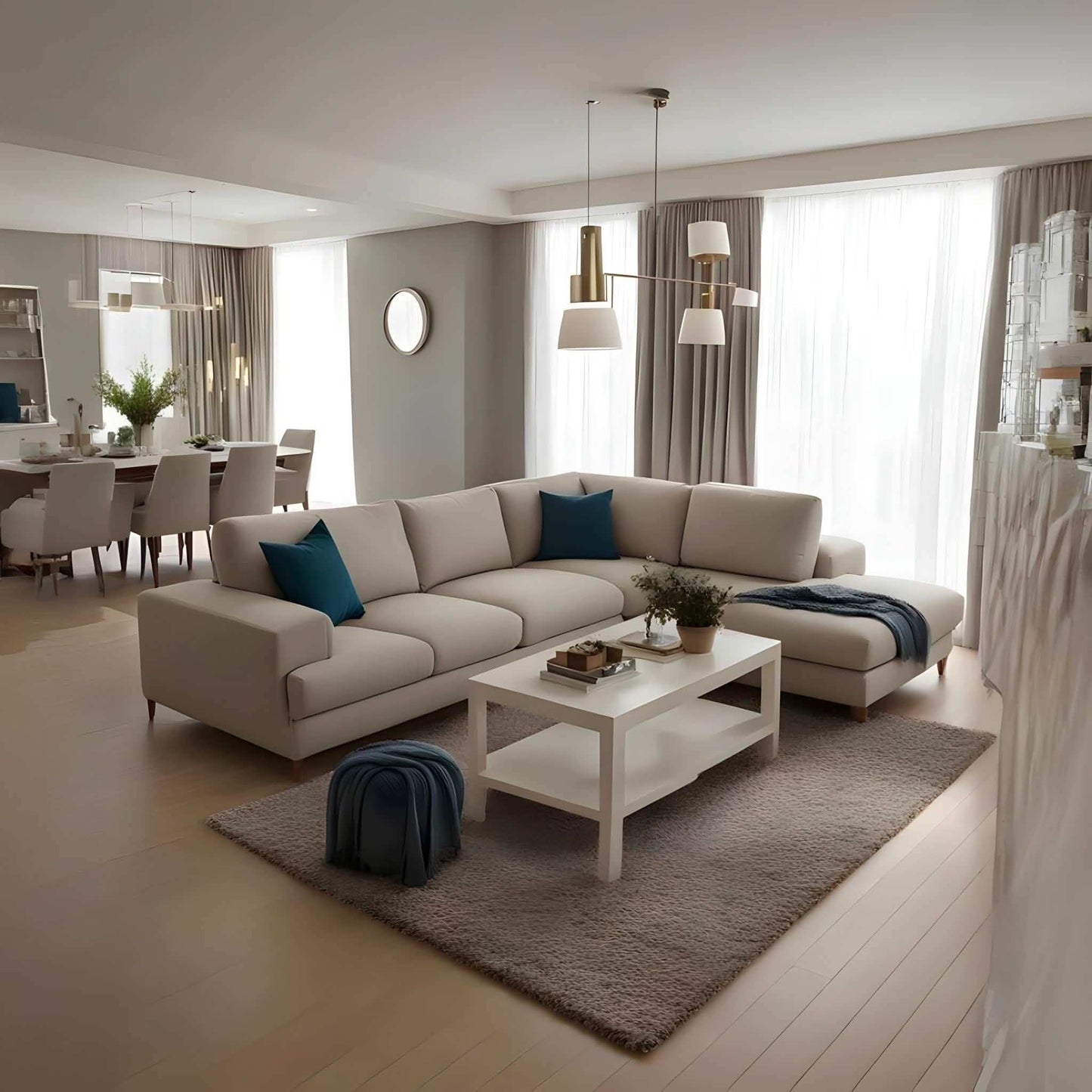 ركنة خشب طبيعي، 300*200*85*70 سم