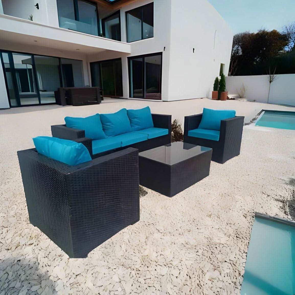 طقم خارجي حديد وراتان - Baytuk