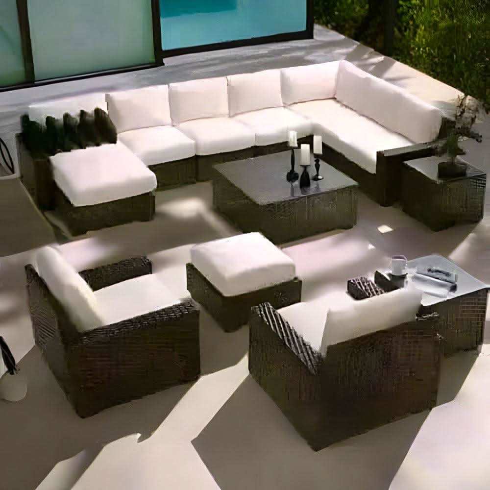 طقم اثاث خارجي حديد وراتان - Baytuk