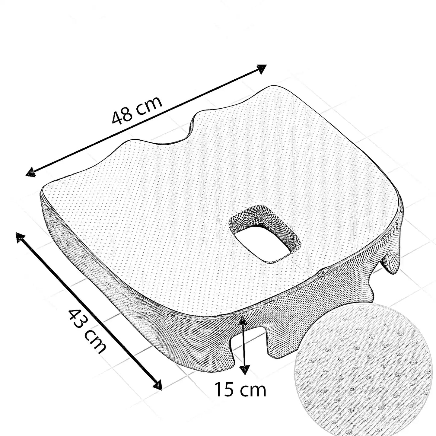 وسادة مقعد، 48*33*15 سم