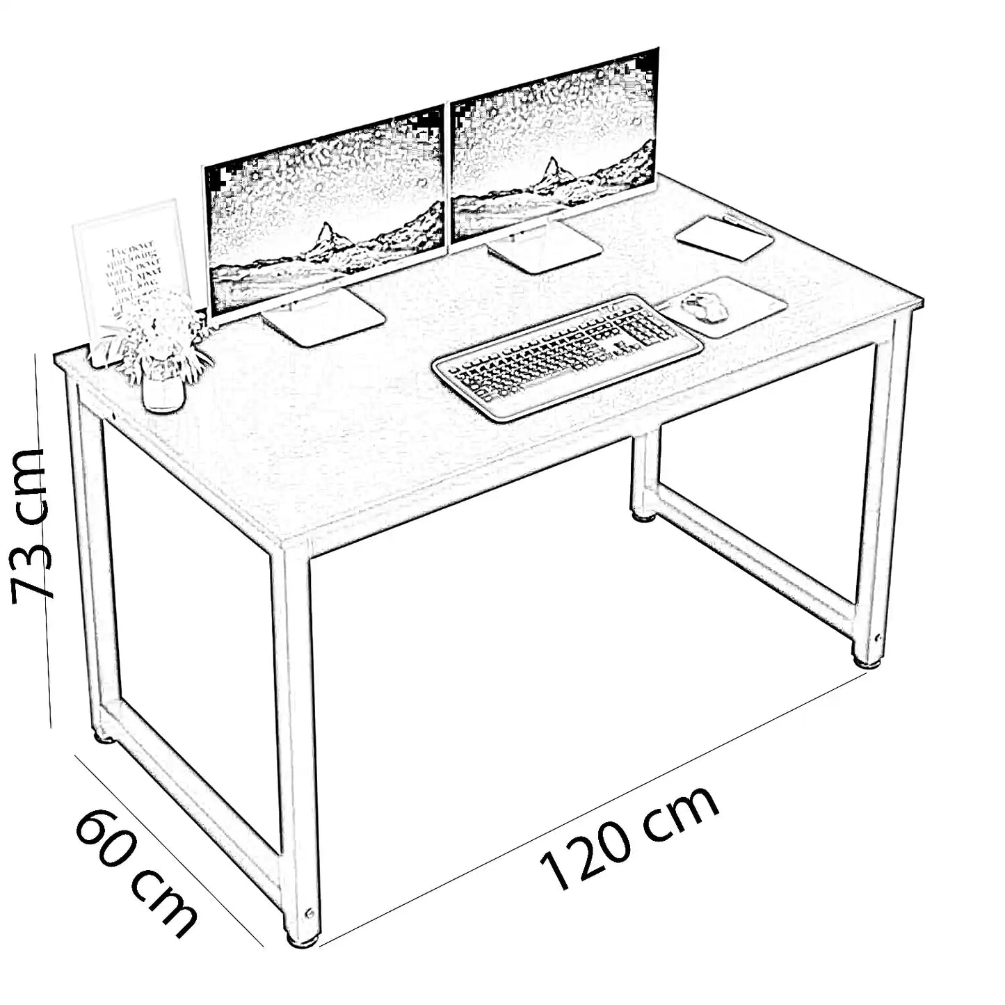 مكتب كمبيوتر، 120*60*73 سم