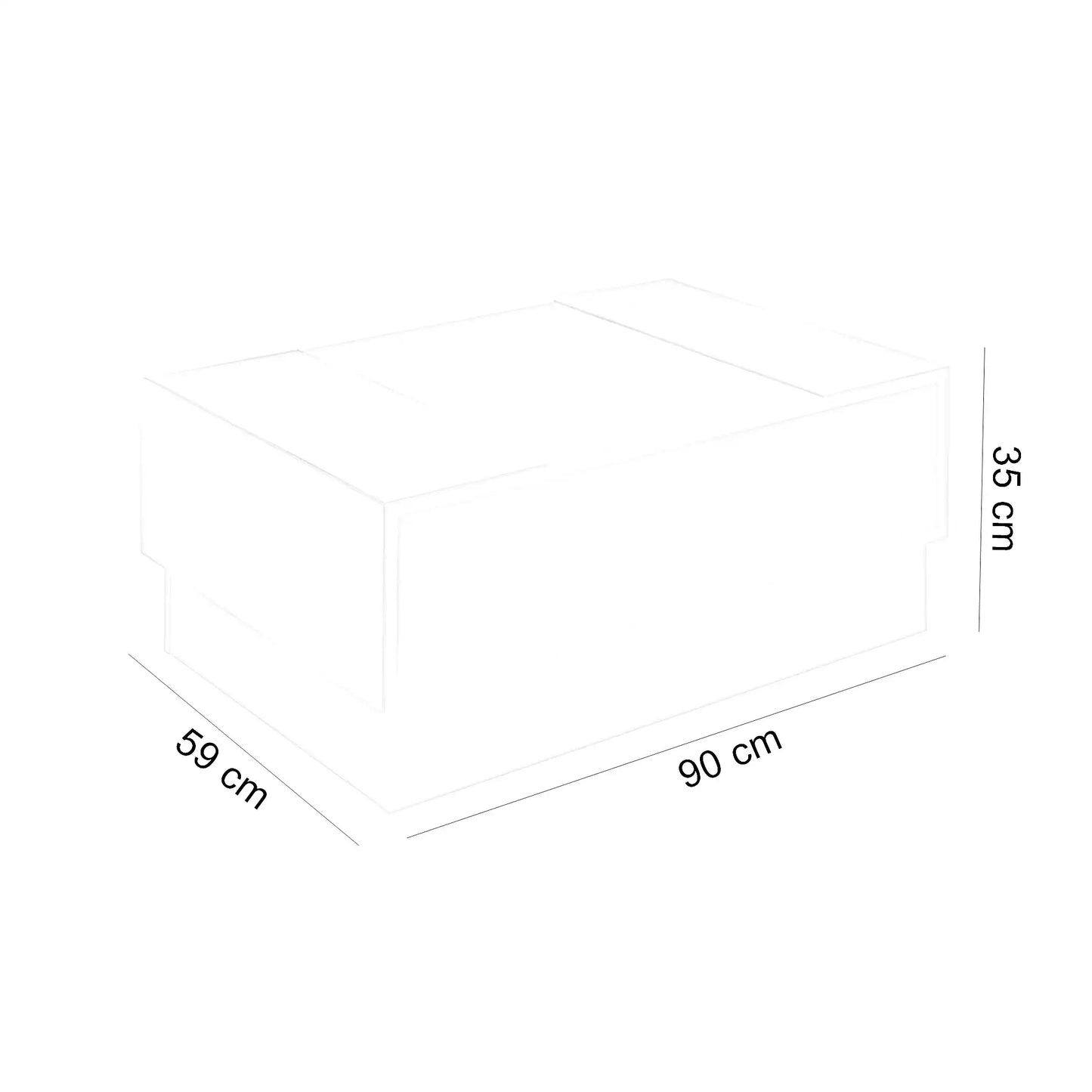 طاولة قهوة خشب، 90*59*35 سم