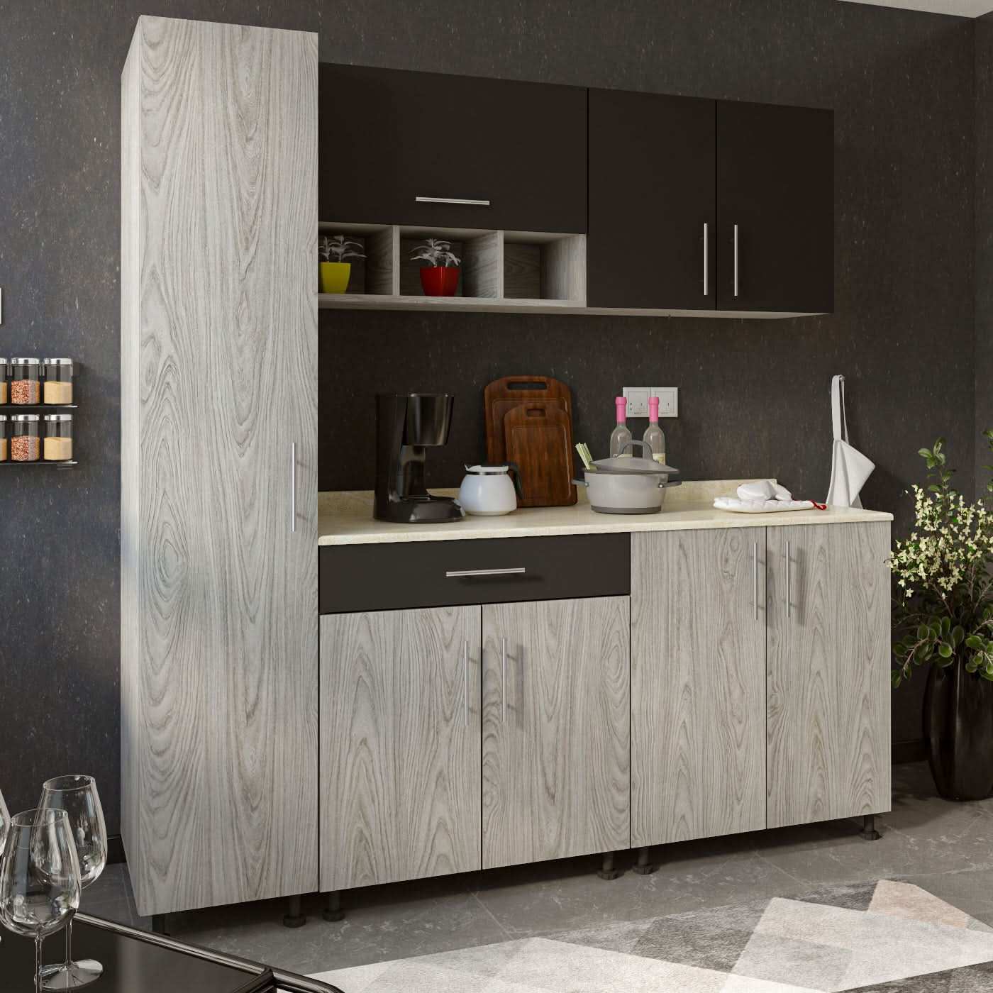 وحدة مطبخ خشبي أنيقة - Baytuk