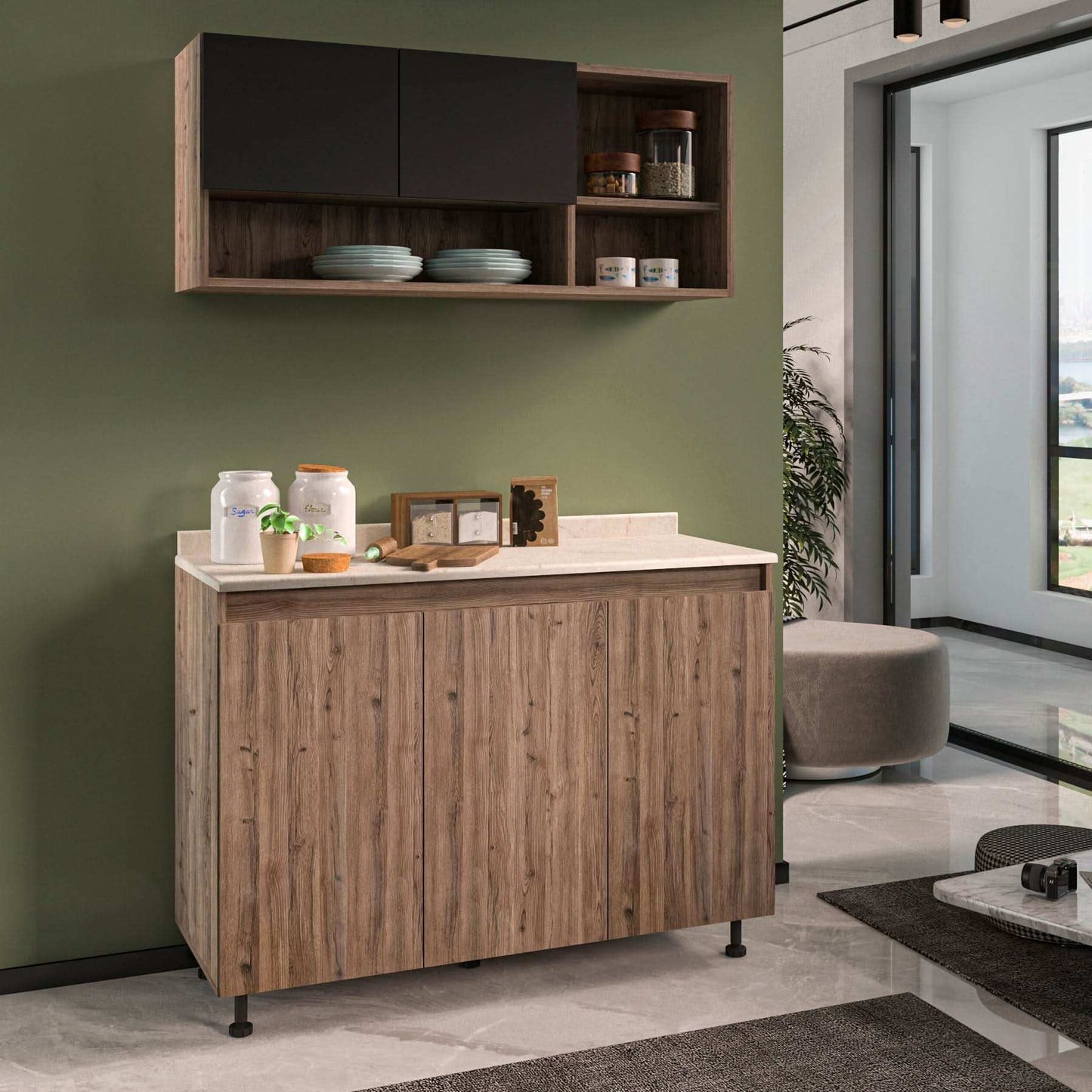 وحدة مطبخ خشبية فاخرة - Baytuk