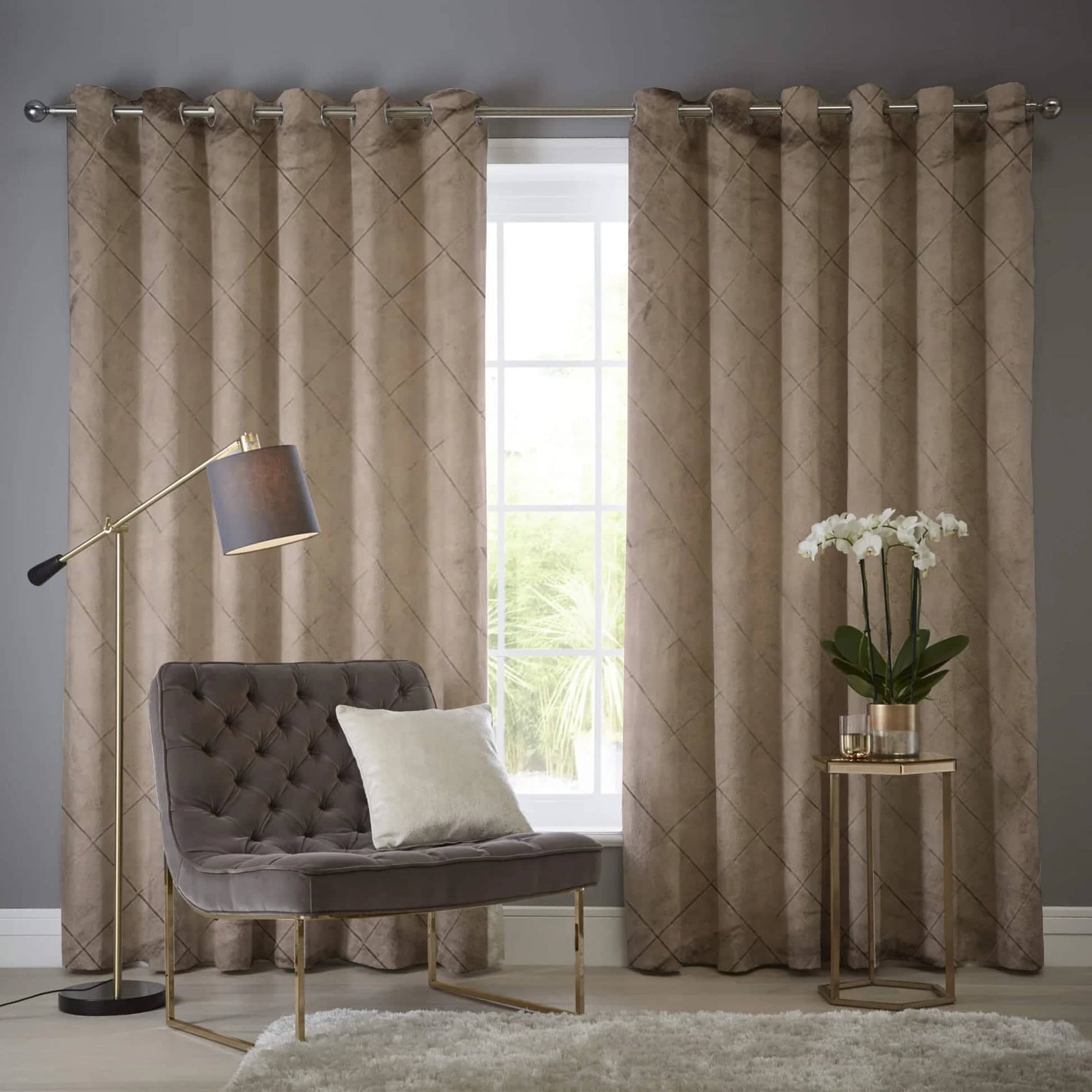 ستارة قماش مخملي فاخرة