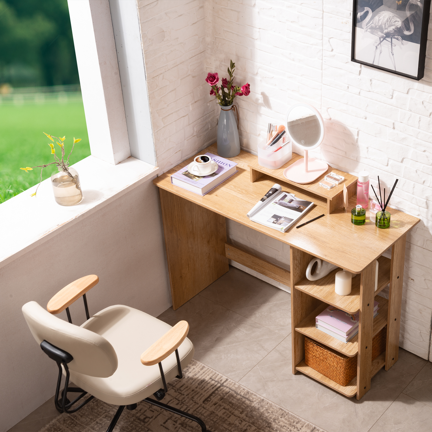 مكتب بأرفف تخزين - DORE