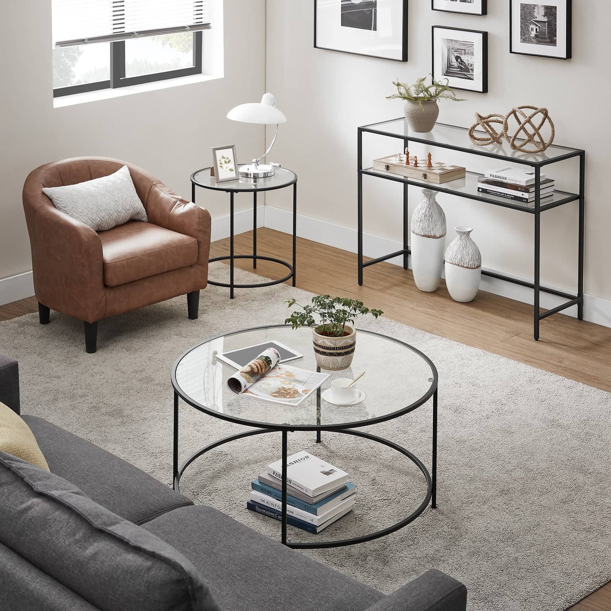 كونسول معدني بطابقين - PINE