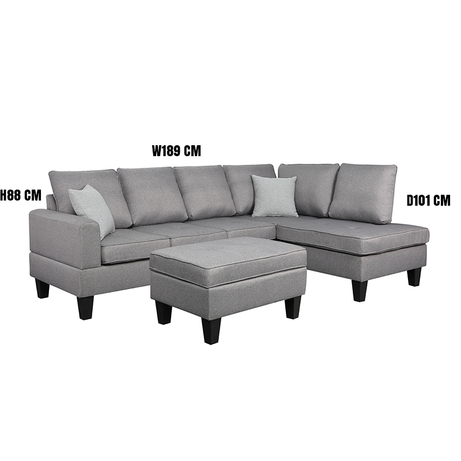 كنبه حرف L مع مسند - MERA