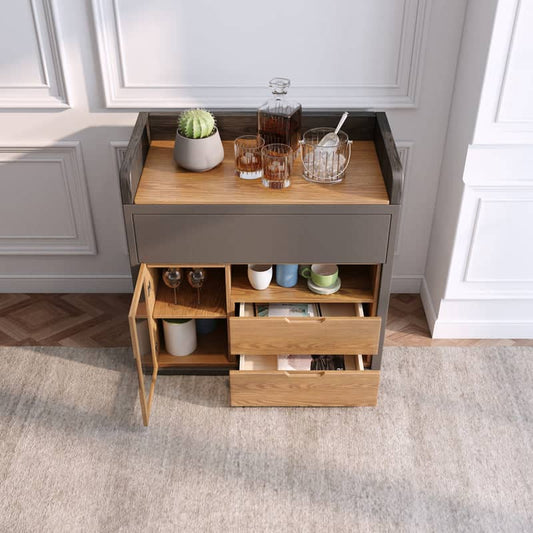 بوفيه قابل للتحول الي طاولة طعام