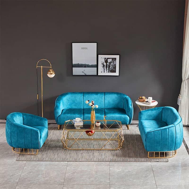 طقم كنب مخملي - WISE