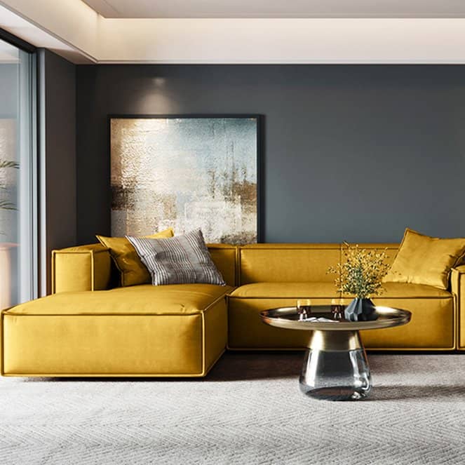 كنبة حرف L فاخرة - MERA