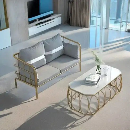 أنتريه مع طاولة قهوة معدني - Baytuk