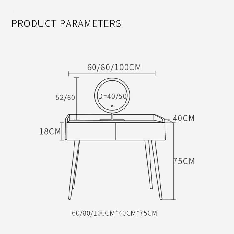 تسريحة بمقعد وخزانة - LUX