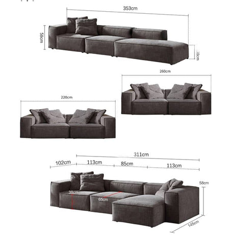 كنبه حرف L أنيقة - MERA