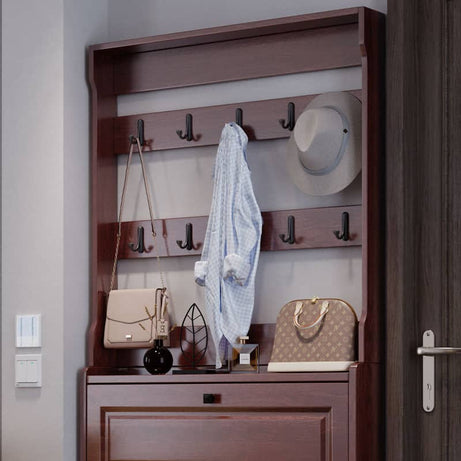 خزينة أحذية بعلاقة ملابس 