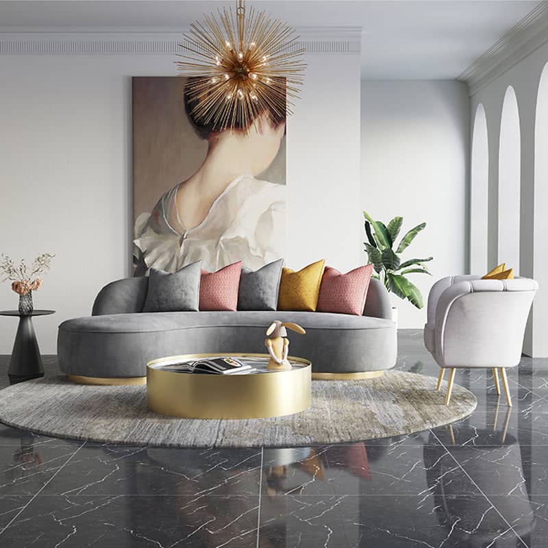 كنبة زاوية مخمليه - MERA