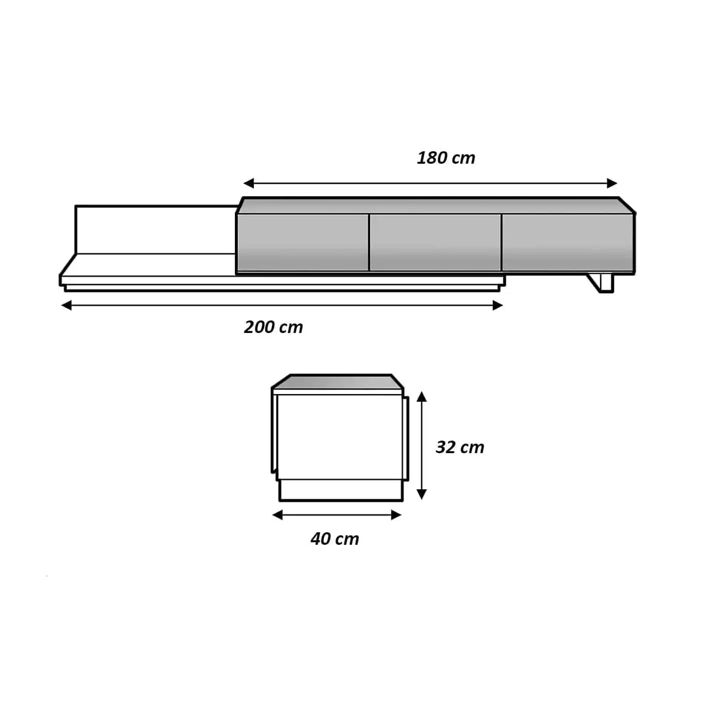 طاولة تلفاز ام دي اف - Baytuk