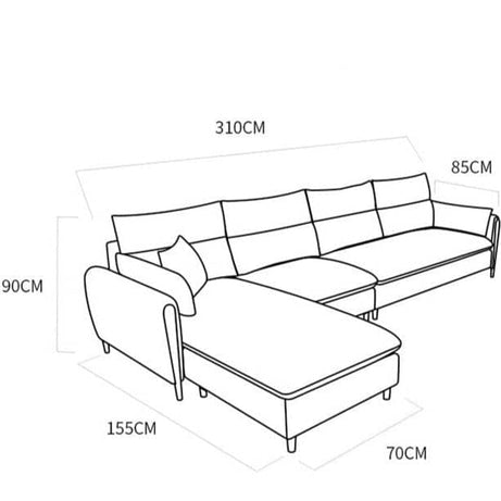 كنبه حرف ال بطراز الاسكندنافي - MERA