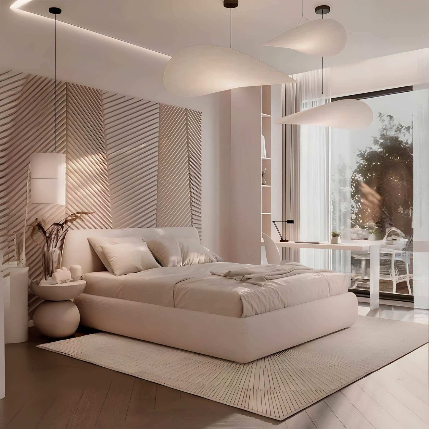 سرير بتصميم بوهيمي خشبي - Baytuk