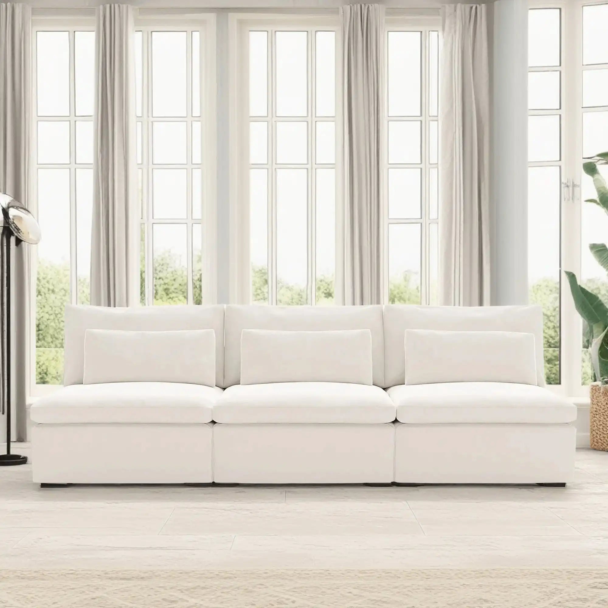 كنبة خشب طبيعي 267*109*94 سم - HIP3 - Homix