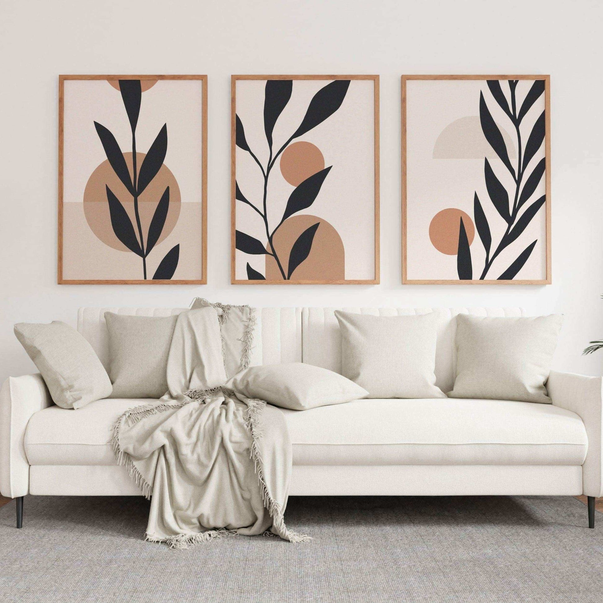 طقم لوحات بإطار خشبي ولوح زجاج 120*60 سم - Baytuk
