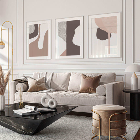 طقم لوحات معلقة بإطار خشبي 120*60 سم - Baytuk