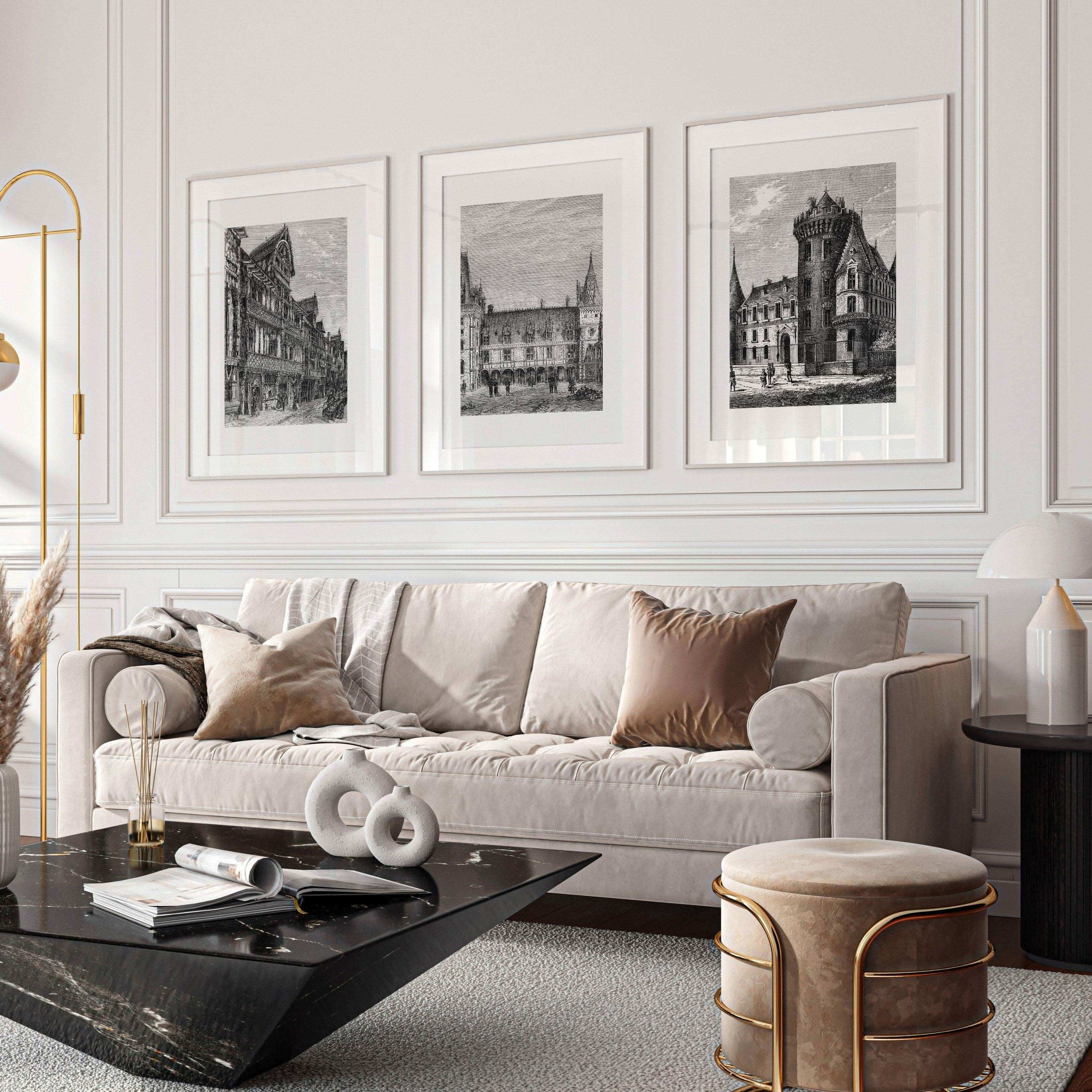 طقم لوحات بإطار خشبي متعددة الألوان 120*60 سم - Baytuk