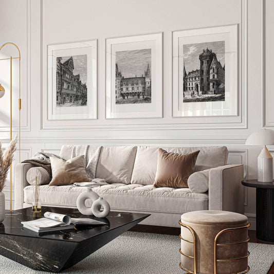 طقم لوحات بإطار خشبي متعددة الألوان 120*60 سم - Baytuk