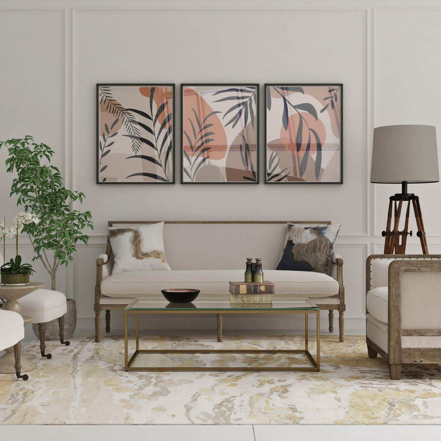 طقم لوحات متعدد الألوان 120*60 سم - Baytuk