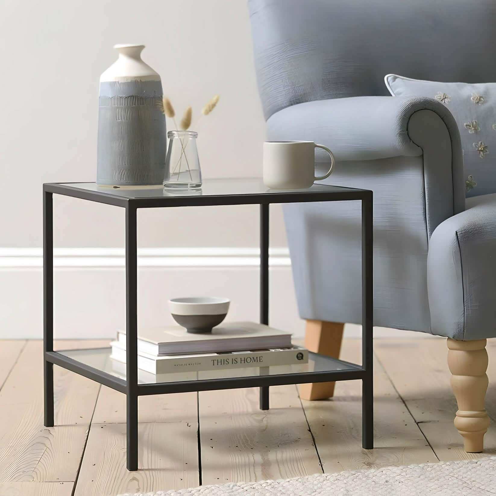 طاولة جانبية زجاج - Baytuk