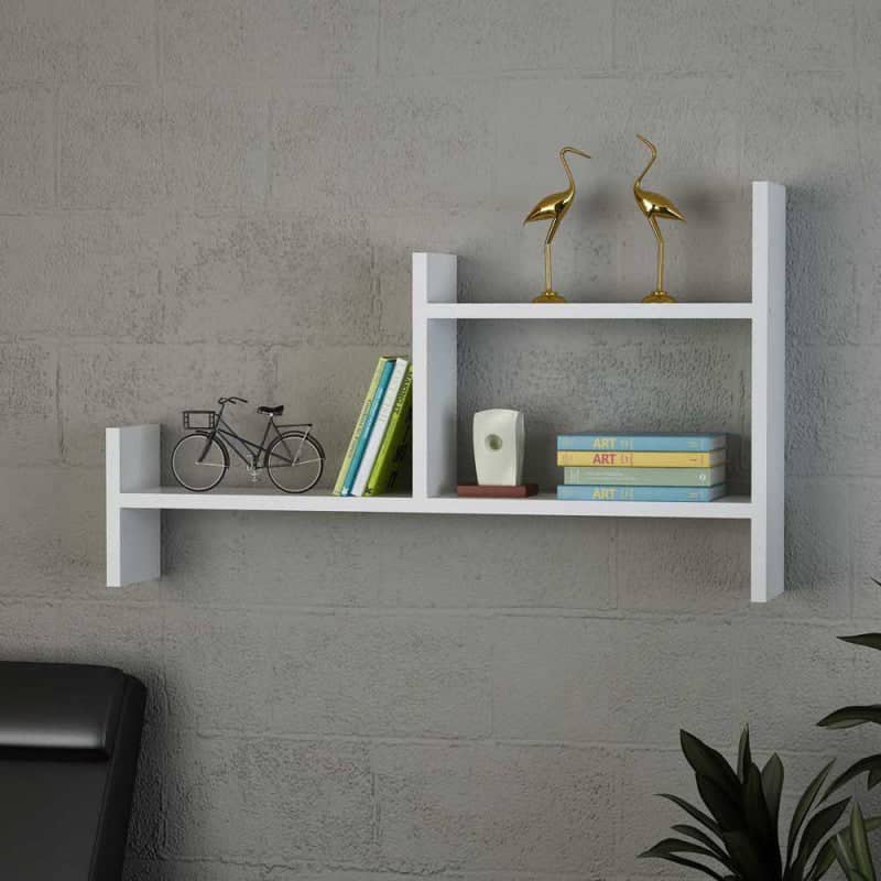 ارفف حائط ابيض