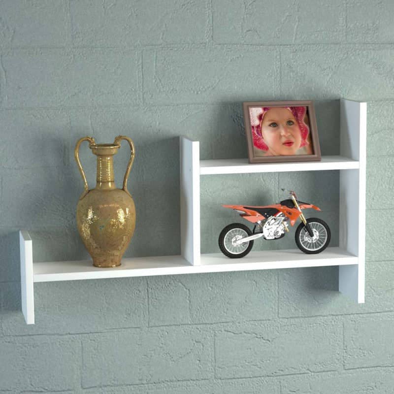 ارفف حائط ابيض