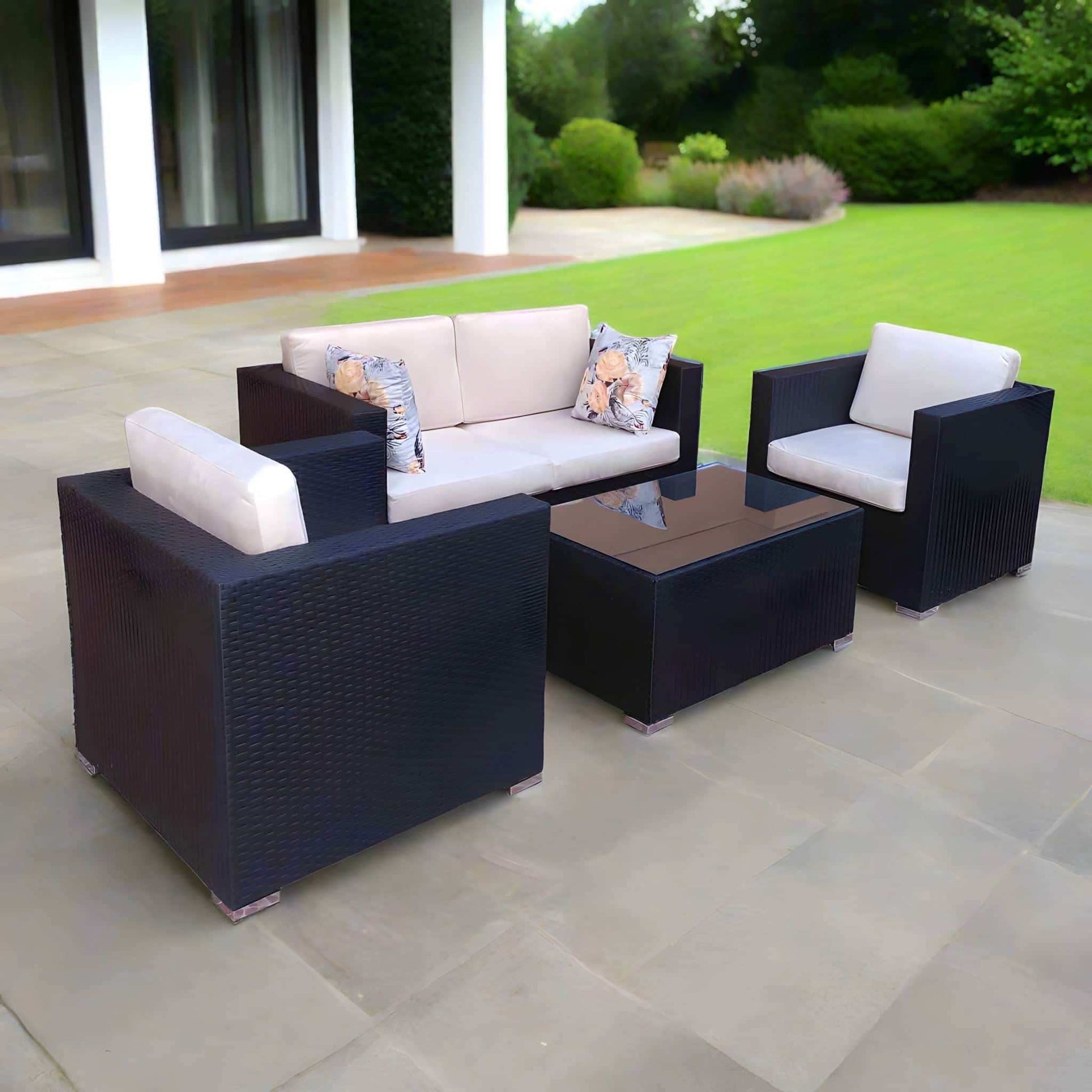 طقم خارجي معدن و راتان - Baytuk