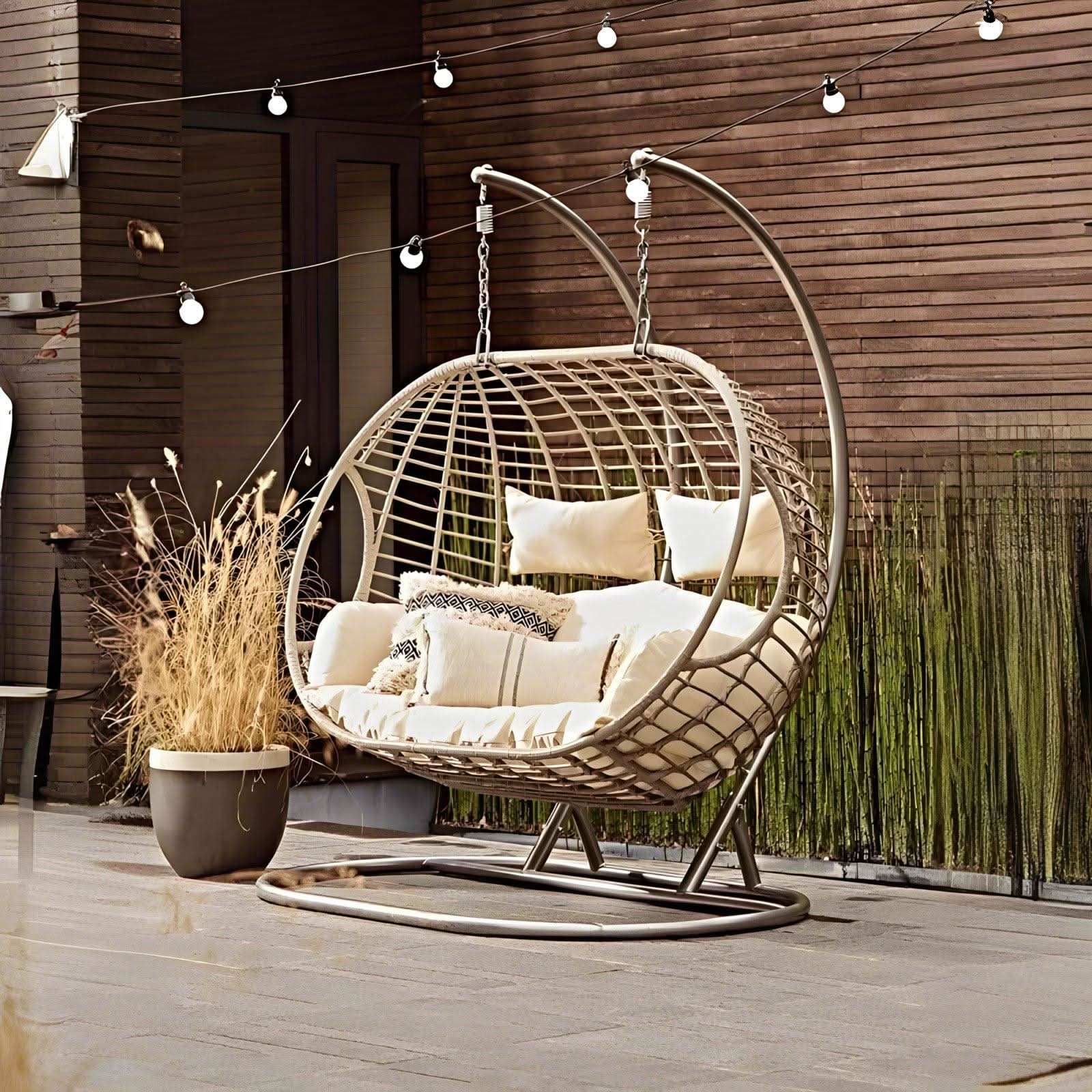 أرجوحة ثنائية من راتان - Baytuk